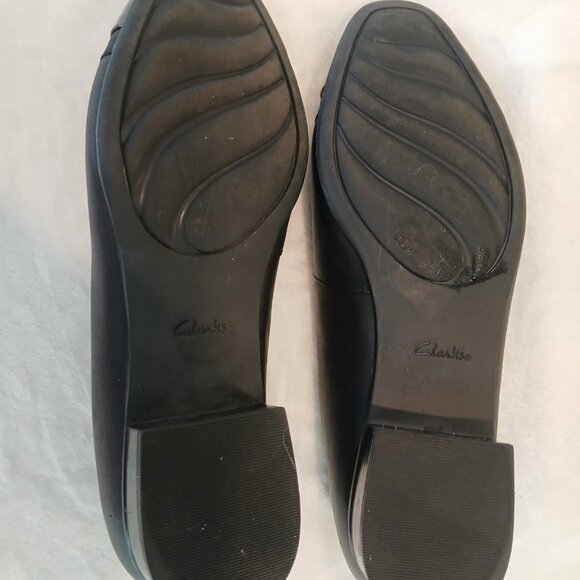 CLARKS COLLECTION JULIET MONTE BLACK LEATHER LOAFERS - Picture 6 of 6